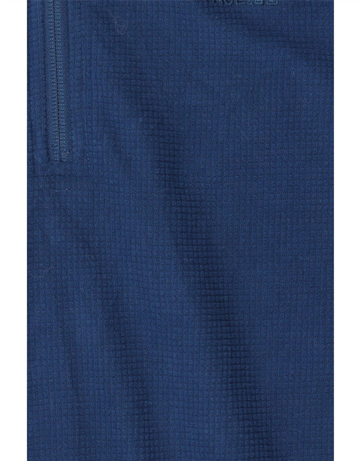 Suéter de lã masculino The North Face com zíper e gola média azul marinho poliéster