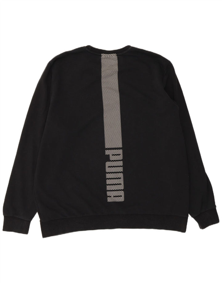 PUMA moletom gráfico masculino jumper 2XL algodão preto