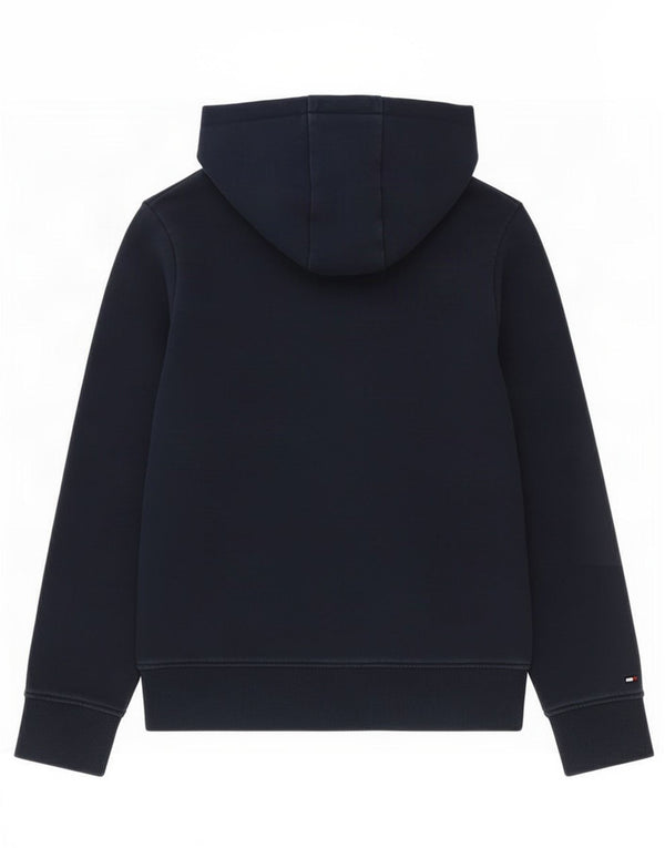 Tommy Hilfiger Meninos moletom com capuz gráfico 9-10 anos azul marinho algodão