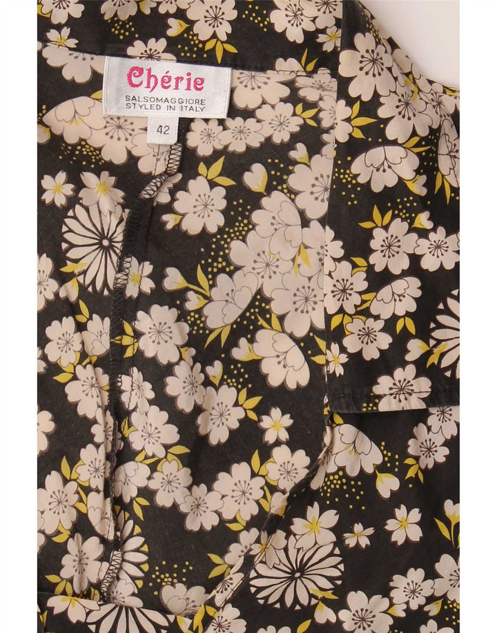 blusa feminina cherie top IT 42 médio preto floral