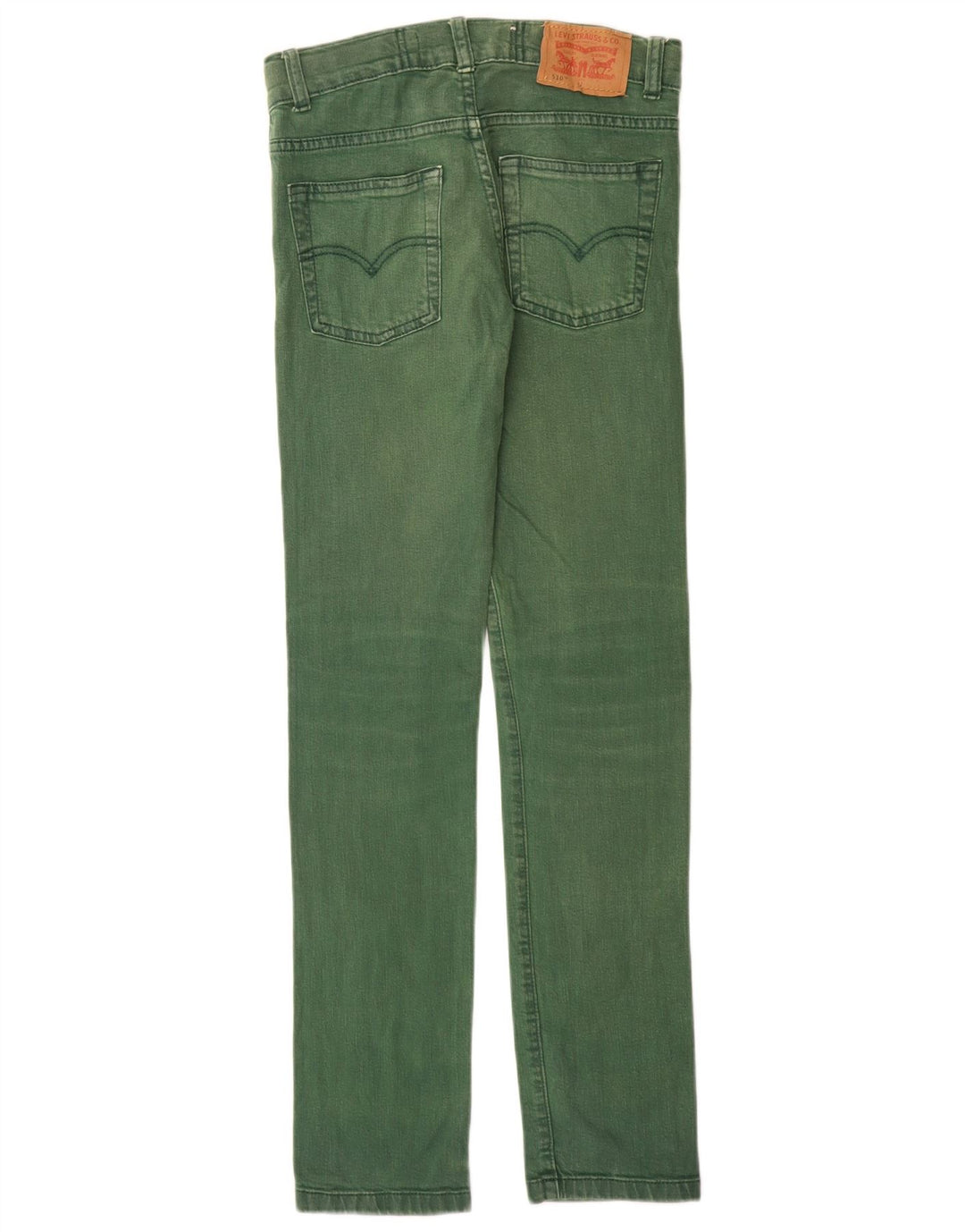 LEVI'S Boys 510 Skinny Jeans 11-12 Anos W24 L28 Algodão Verde