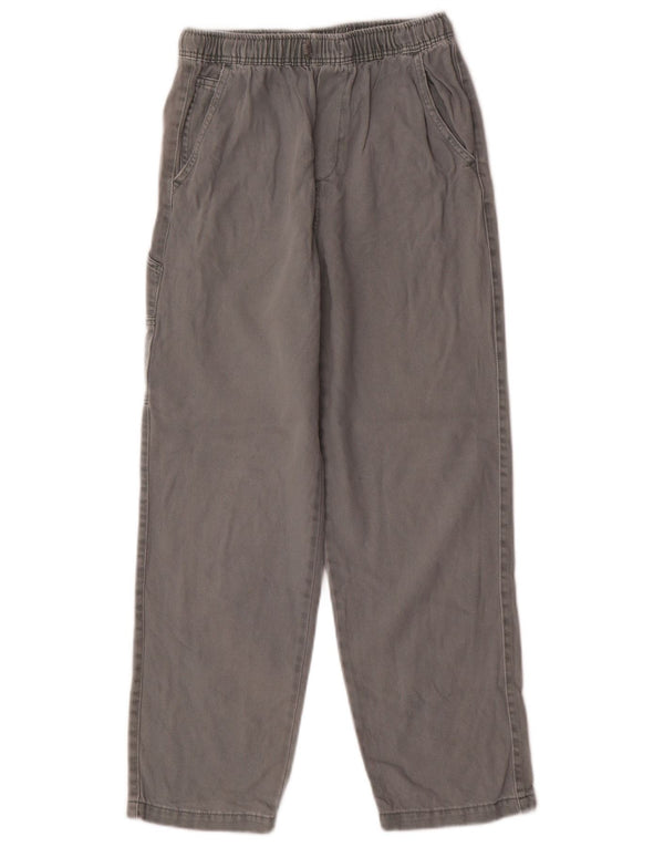 Calças cargo retas Zara Boys 13-14 anos W28 L27 algodão cinza