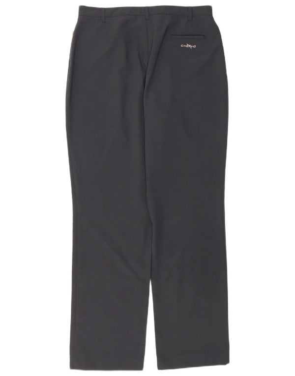 Calça feminina reta casual Chervo W30 L32 poliéster preto