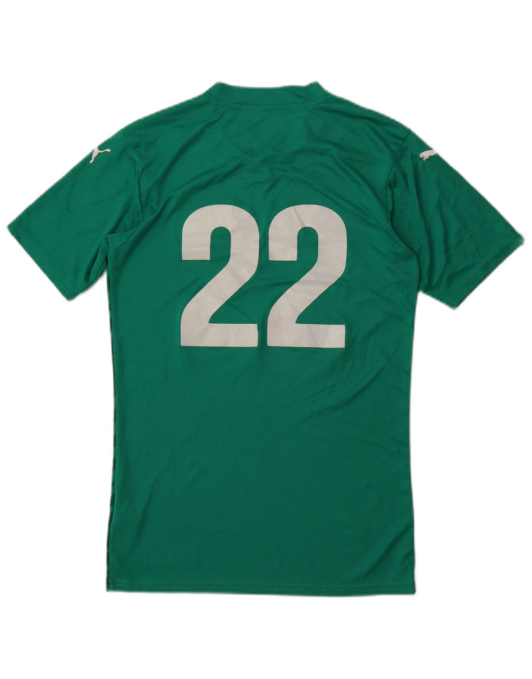 Camiseta masculina PUMA com estampa gráfica pequena verde geométrica poliéster