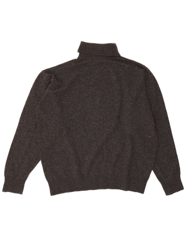 Suéter masculino Lacoste com gola redonda tamanho 6 XL lã de cordeiro cinza