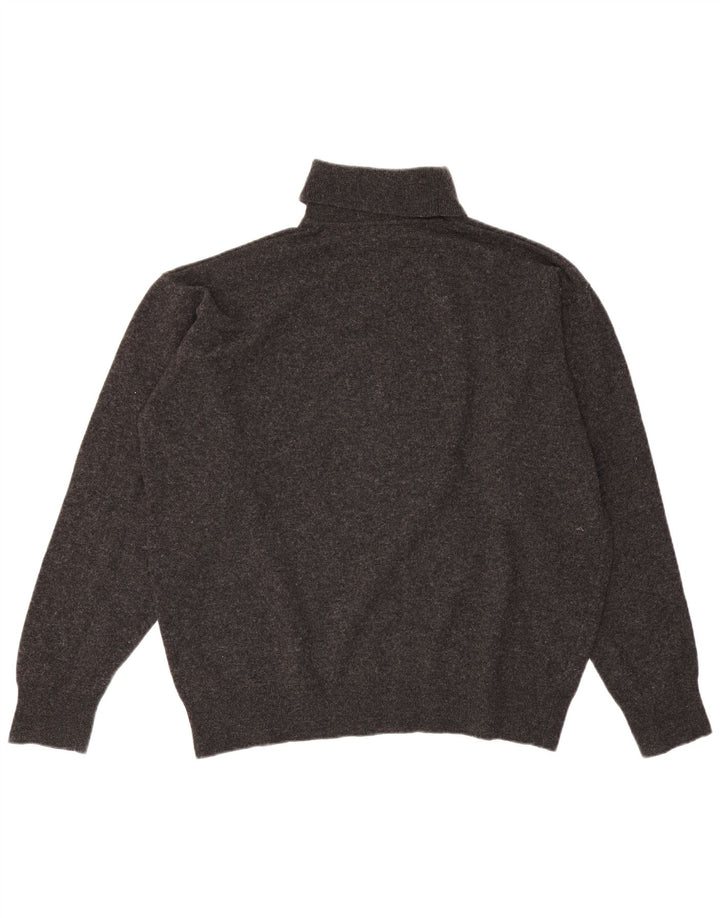 Suéter masculino Lacoste com gola redonda tamanho 6 XL lã de cordeiro cinza