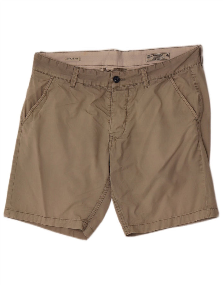 Shorts Chino Masculino Regular Fit Jack & Jones Grande W36 Algodão Cinza
