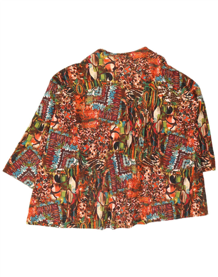 Mona Blusa feminina oversized com estampa abstrata Reino Unido 20 2XL multicolorida