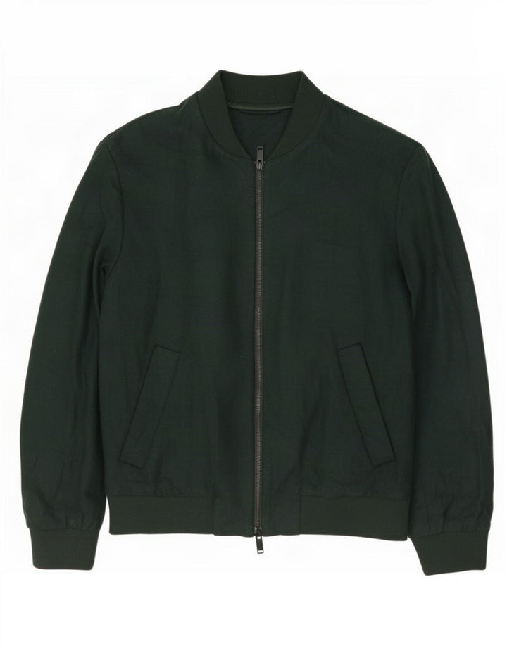 Jaqueta bomber masculina Cos EU 50 grande lã verde