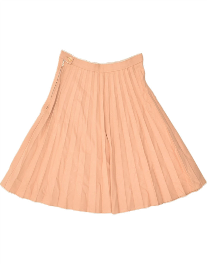 VINTAGE Womens Pleated Skirt W22 2XS Beige | Vintage Vintage | Thrift | Second-Hand Vintage | Used Clothing | Messina Hembry 