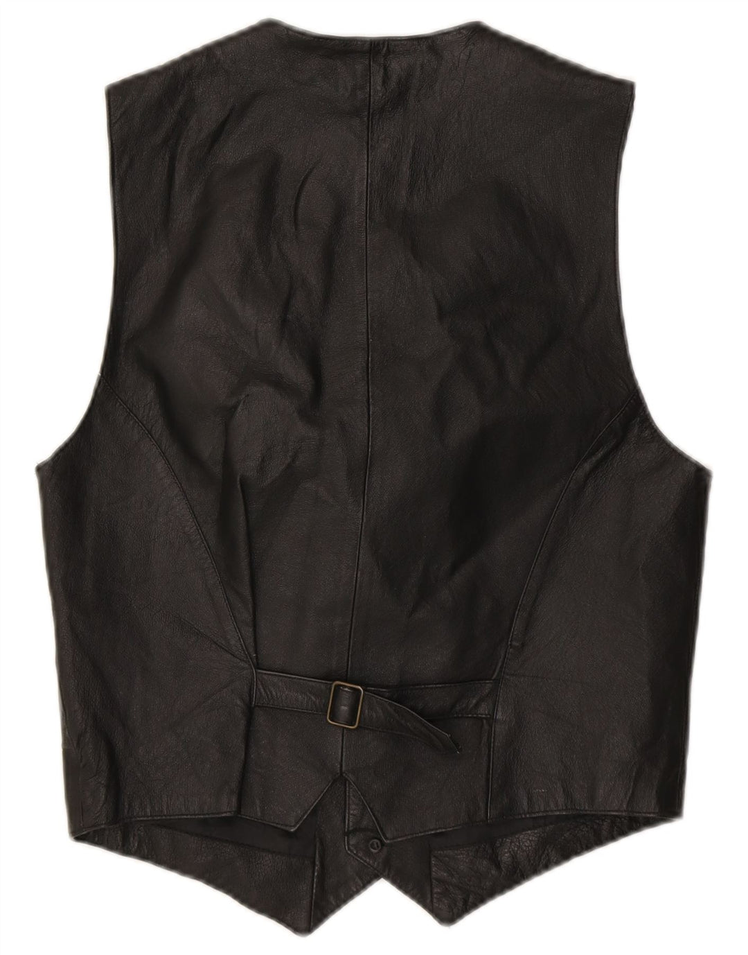 Colete masculino de couro CONWELL pequeno couro preto