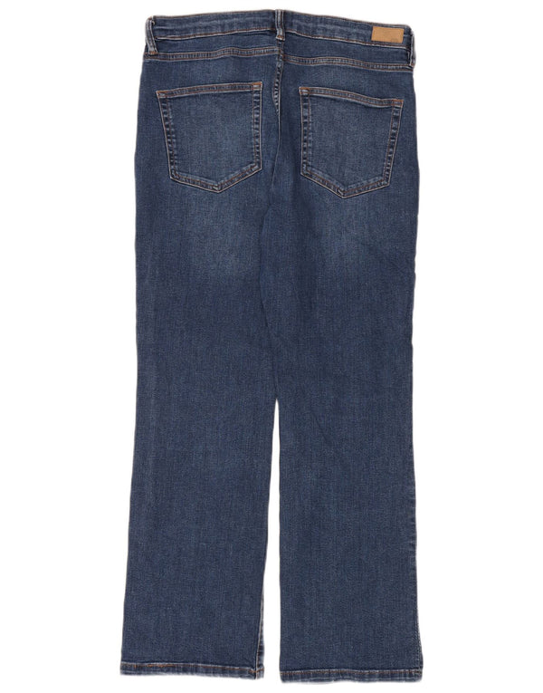 Jeans retos femininos French Connection UK 12 médio W32 L30 azul
