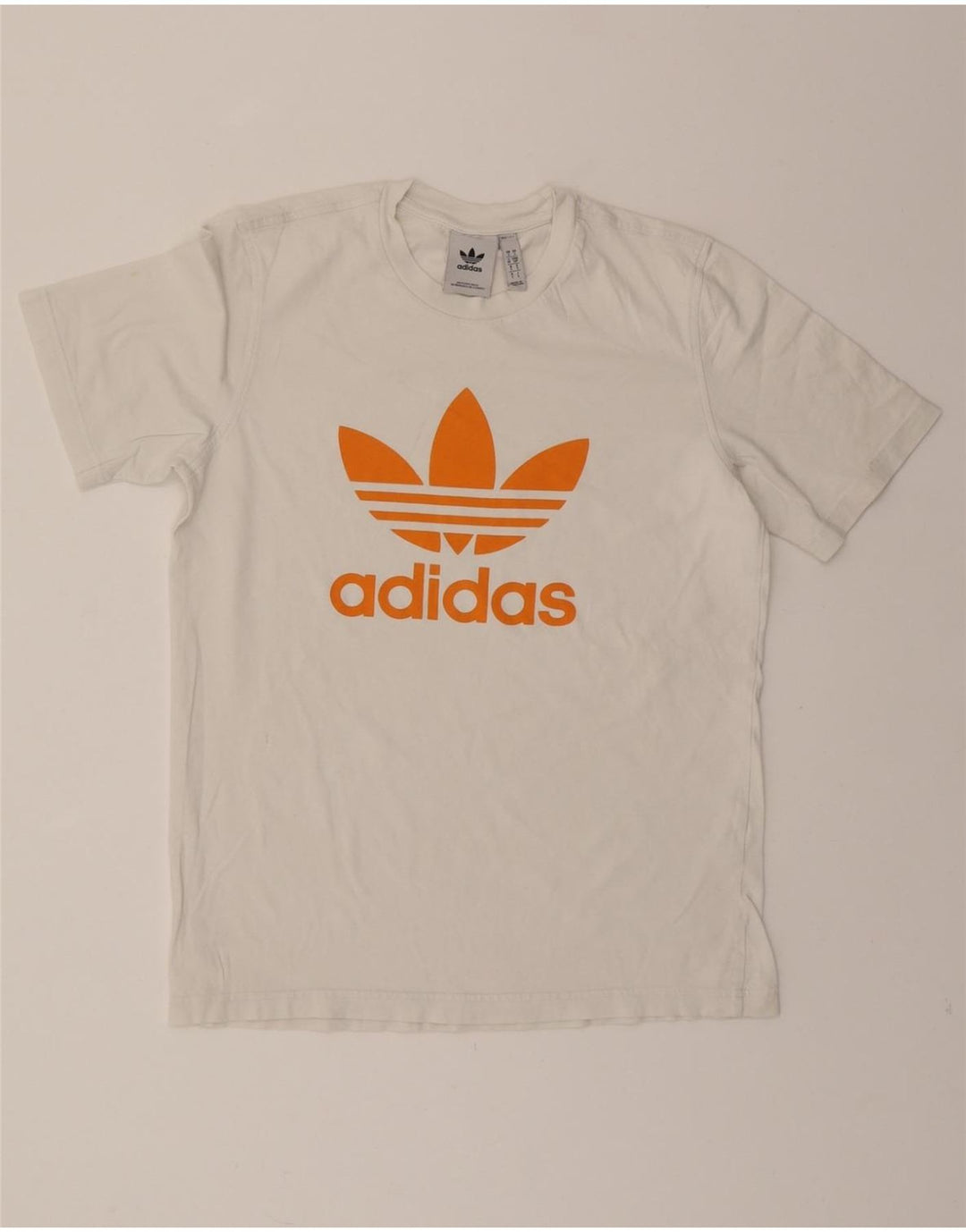 ADIDAS Mens Graphic T-Shirt Top Small White Cotton Vintage Adidas and Second-Hand Adidas from Messina Hembry 