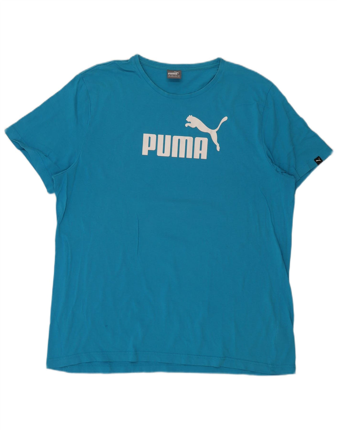 Camiseta masculina gráfica Puma Top 2XL algodão azul