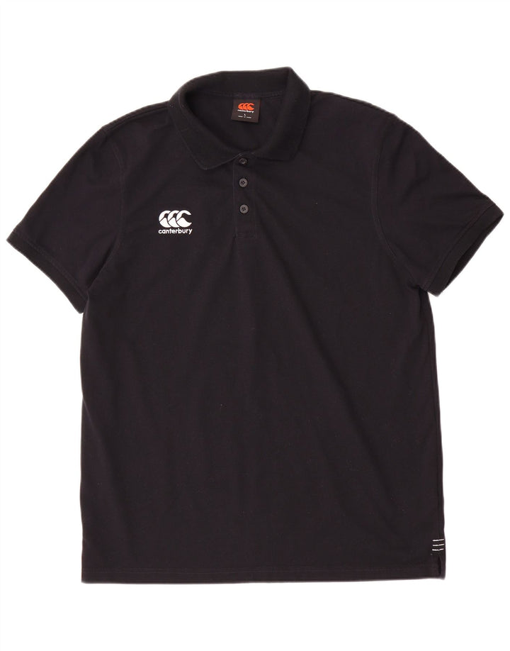 Camisa polo masculina Canterbury grande poliéster preto
