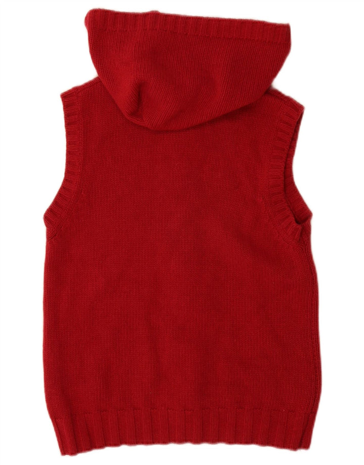 Suéter cardigã feminino com capuz MURPHY & NYE Reino Unido 10 pequeno Borgonha