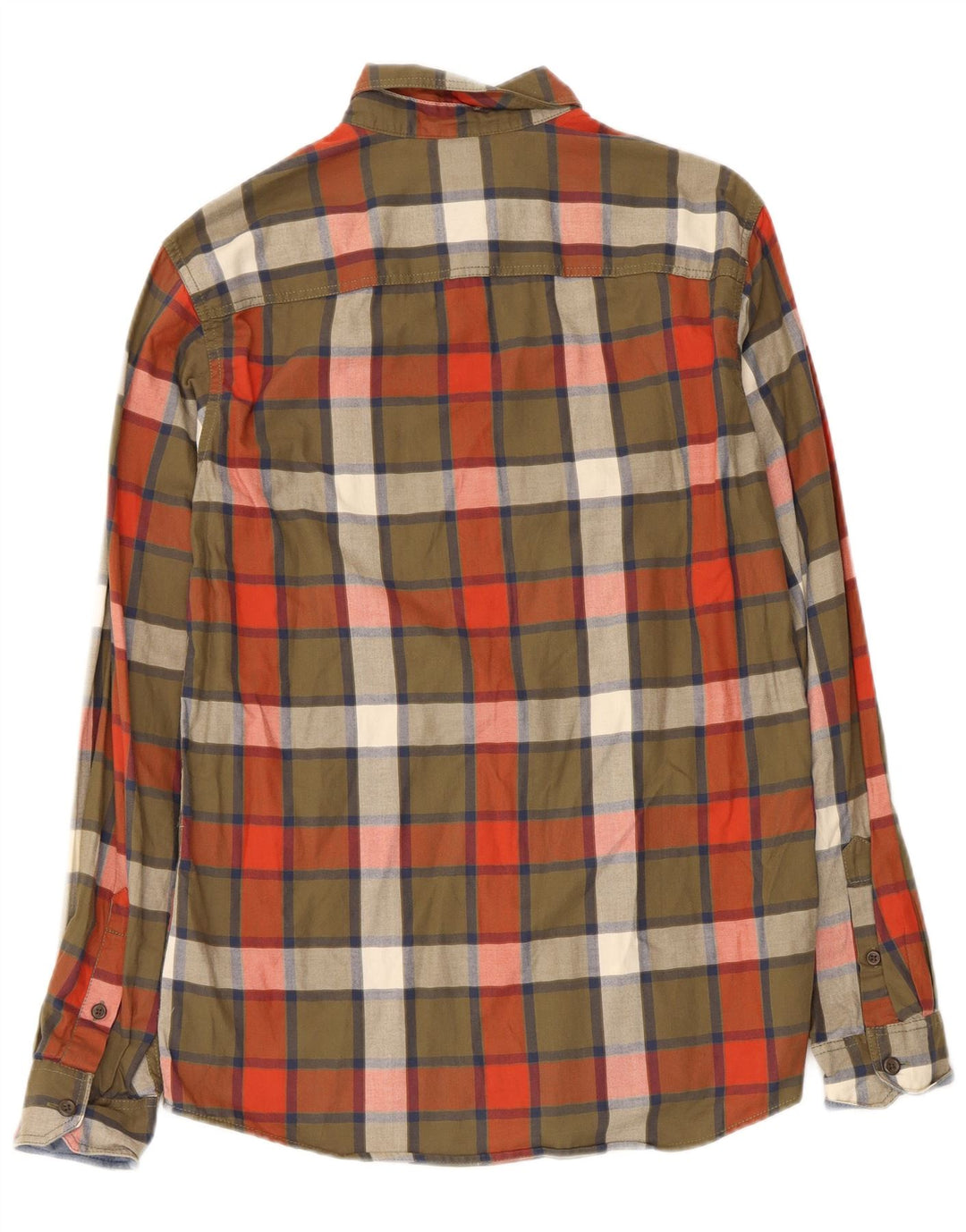 Camisa masculina de flanela Jack & Jones médio cáqui algodão xadrez