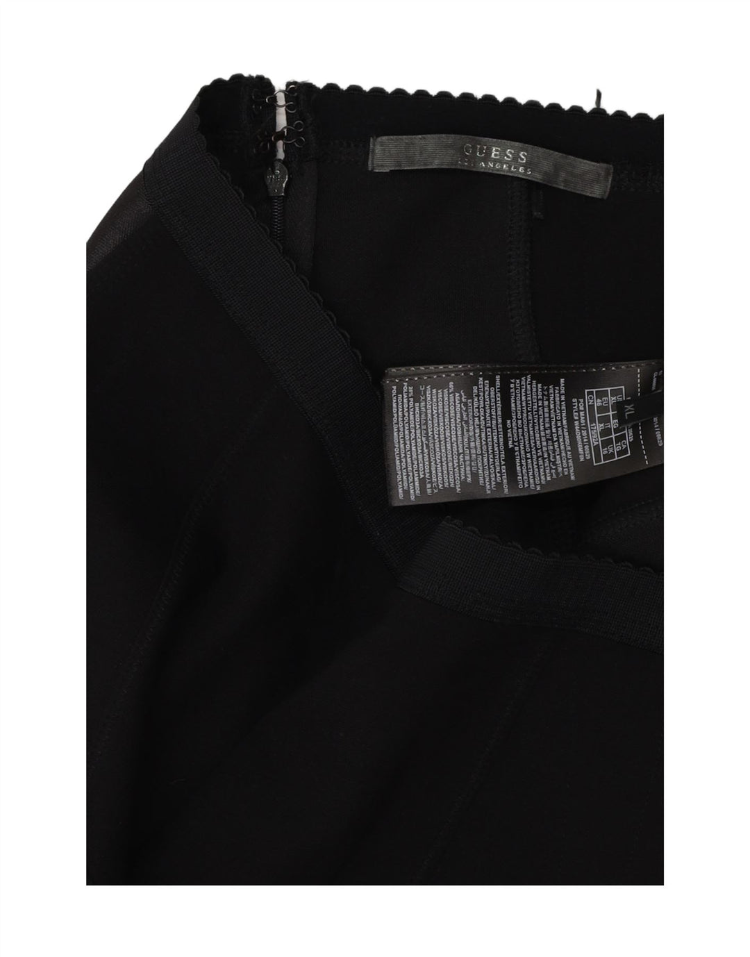 Saia lápis feminina GUESS UK 16 grande W36 preta colorblock viscose