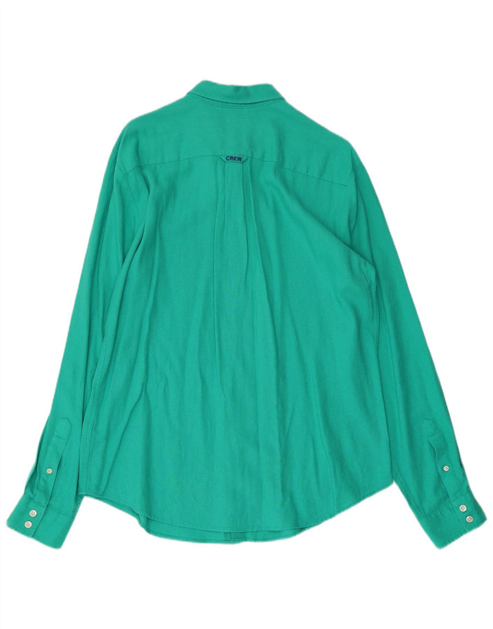 CREW CLOTHING Camisa masculina grande linho verde