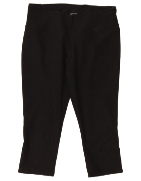 Nike Womens Capri Leggings UK 14 Médio Preto Poliéster