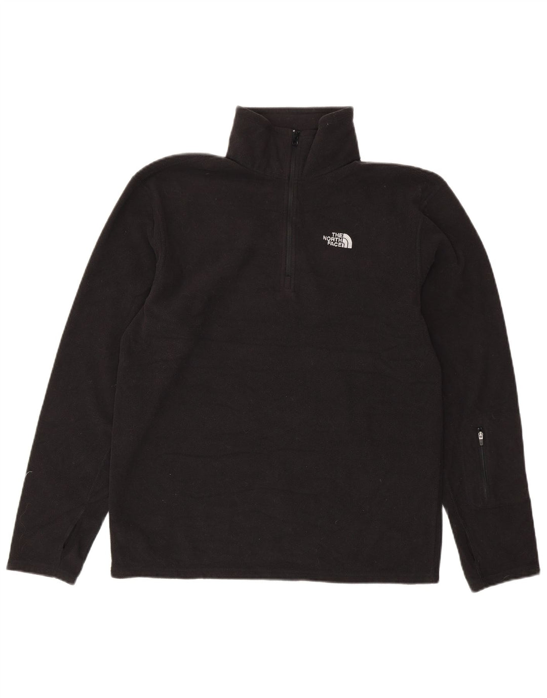 THE NORTH FACE Suéter masculino de lã com zíper e gola média poliéster preto
