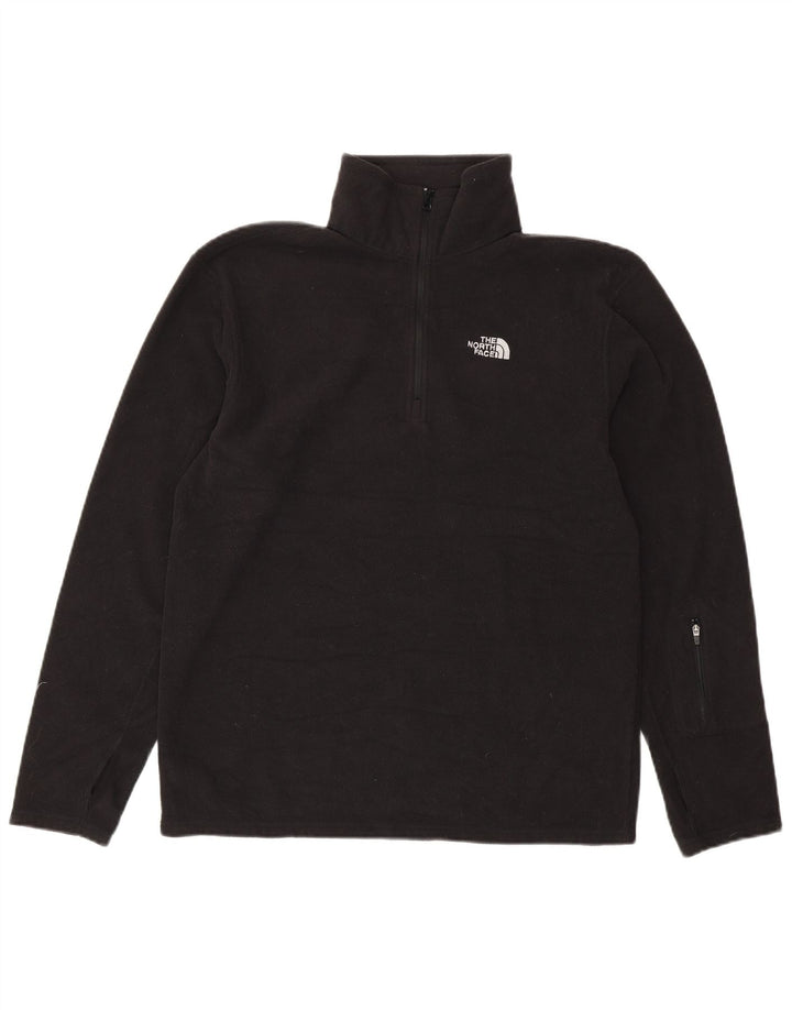 THE NORTH FACE Suéter masculino de lã com zíper e gola média poliéster preto