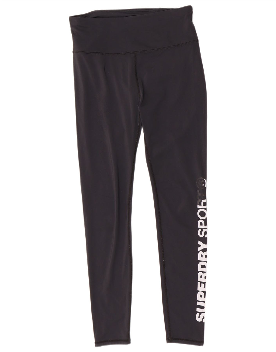 Leggings gráficas femininas Superdry UK 14 poliéster preto médio