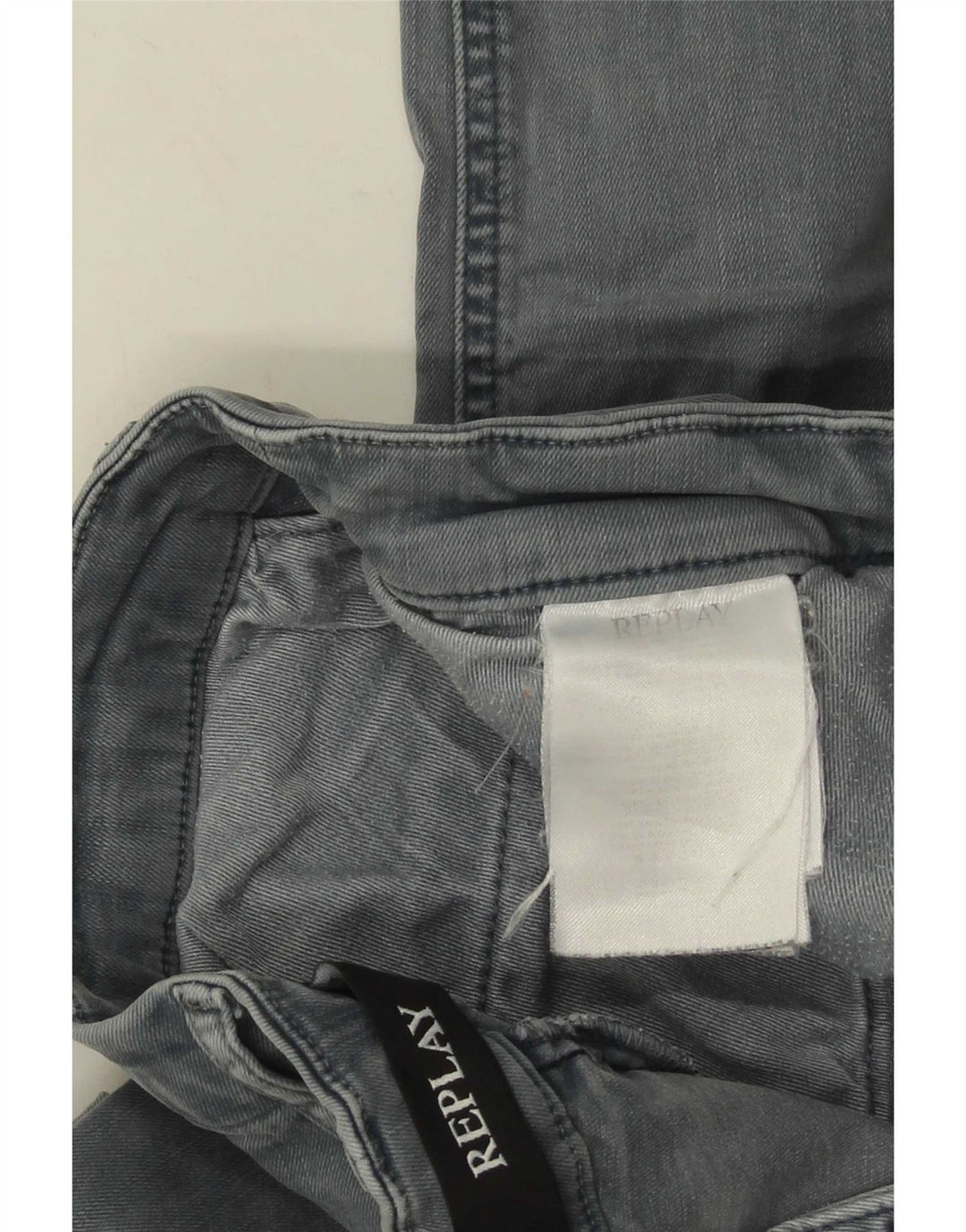 Replay Mens Slim Jeans W34 L32 Cinza Algodão