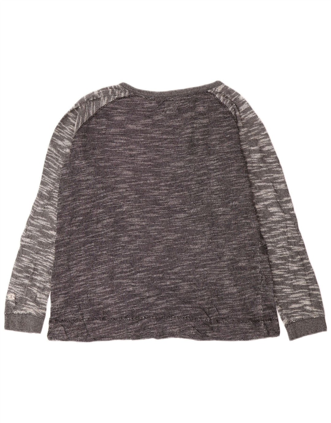 Top feminino Champion de manga comprida UK 18 XL algodão manchado cinza