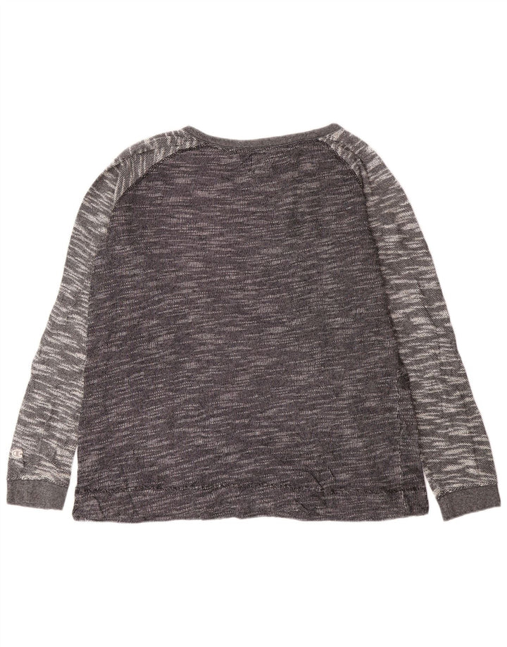 Top feminino Champion de manga comprida UK 18 XL algodão manchado cinza