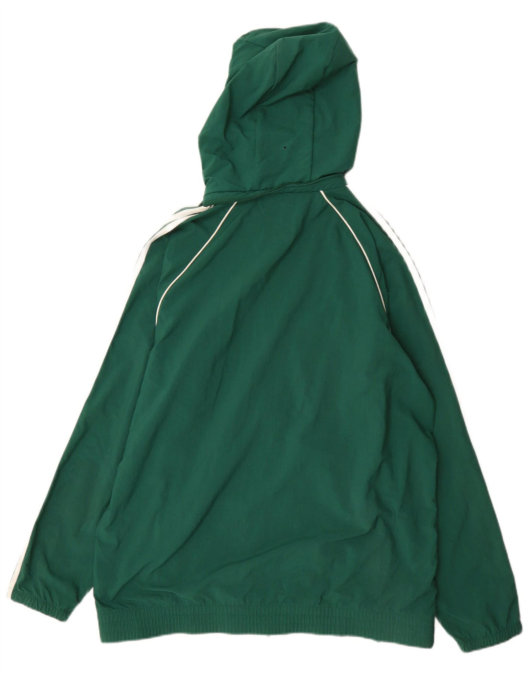 Jaqueta masculina Adidas com capuz e jaqueta grande de nylon verde