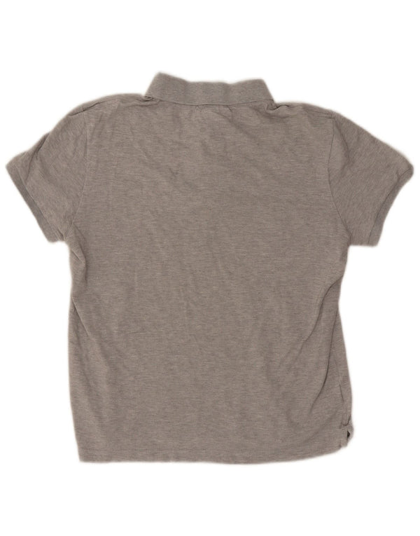 Camisa polo masculina Lacoste Slim Fit tamanho 4 algodão cinza médio
