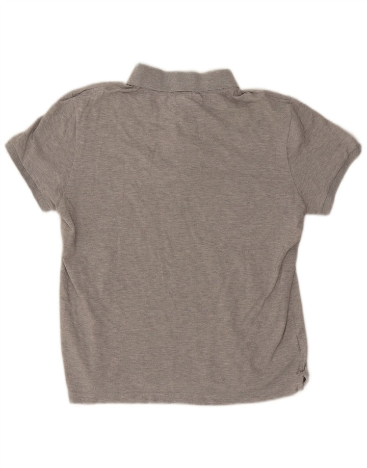 Camisa polo masculina Lacoste Slim Fit tamanho 4 algodão cinza médio