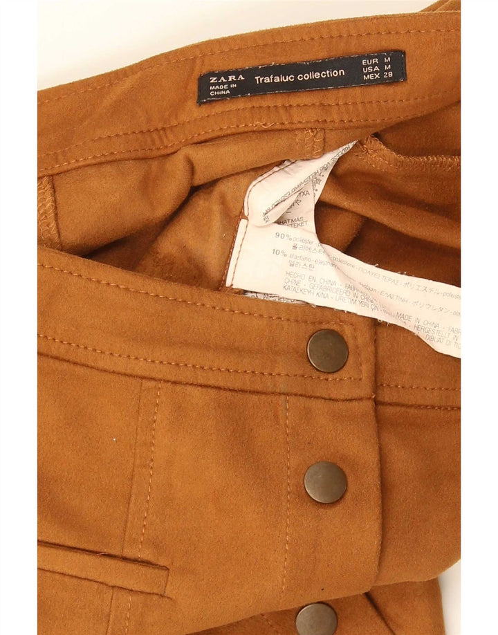Mini saia feminina Zara médio W28 poliéster marrom