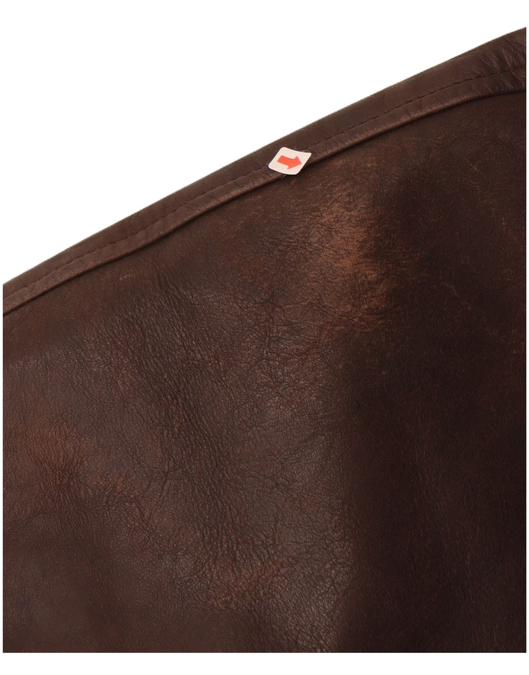 Jaqueta de couro masculina VINTAGE IT 44 XS couro marrom