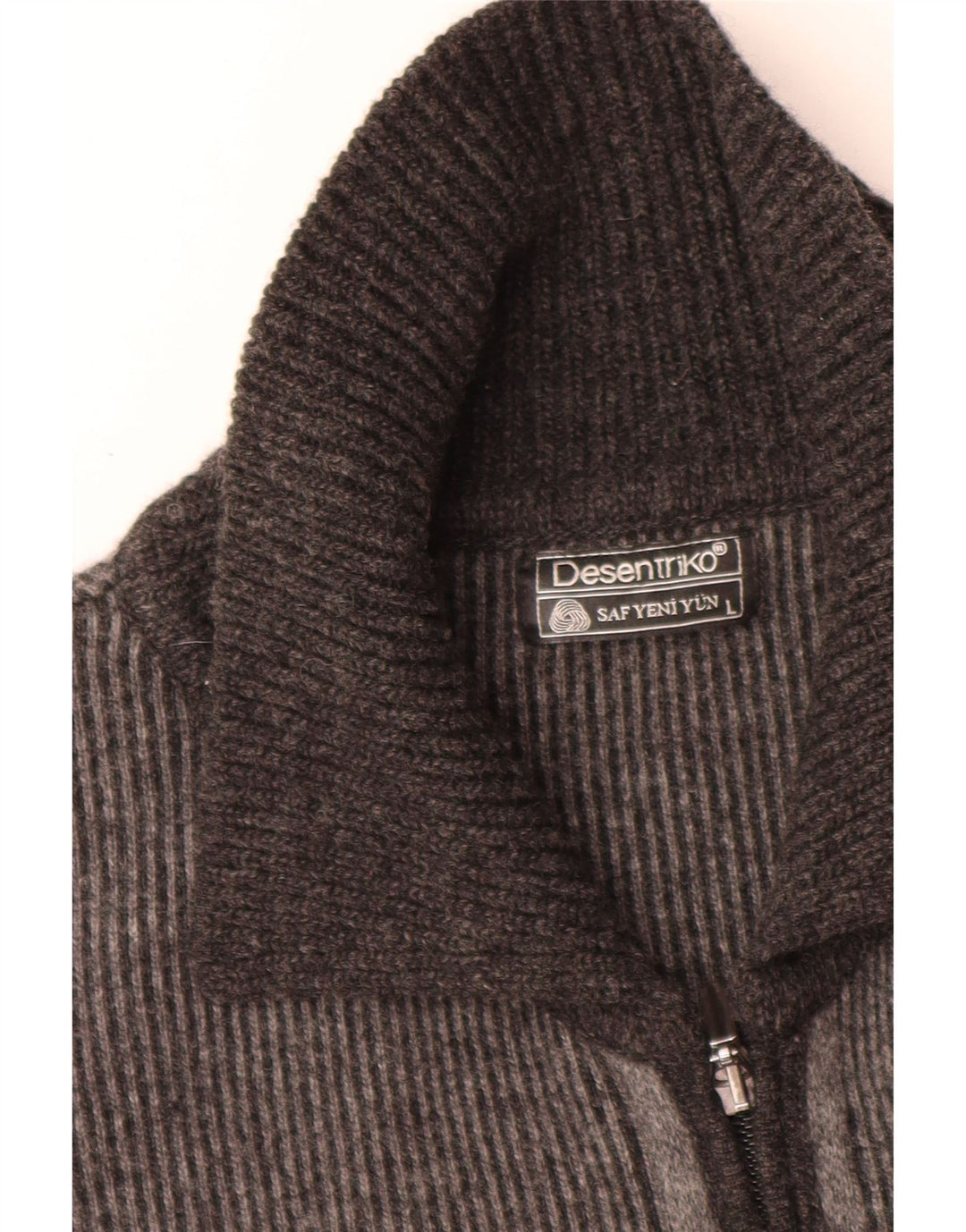 Suéter cardigã masculino vintage grande bloco colorido cinza