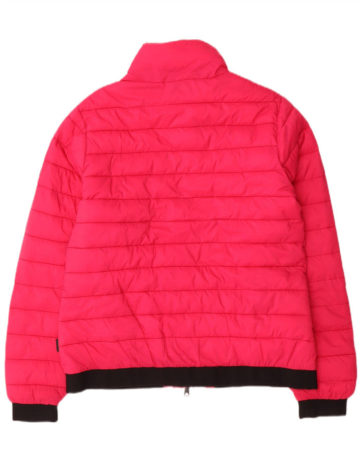 Jaqueta acolchoada feminina Chiemsee Reino Unido 16 grande nylon rosa