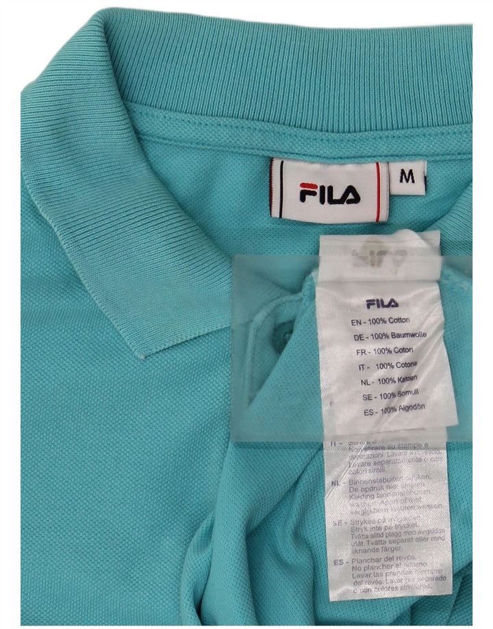 Camisa polo masculina Fila médio algodão azul