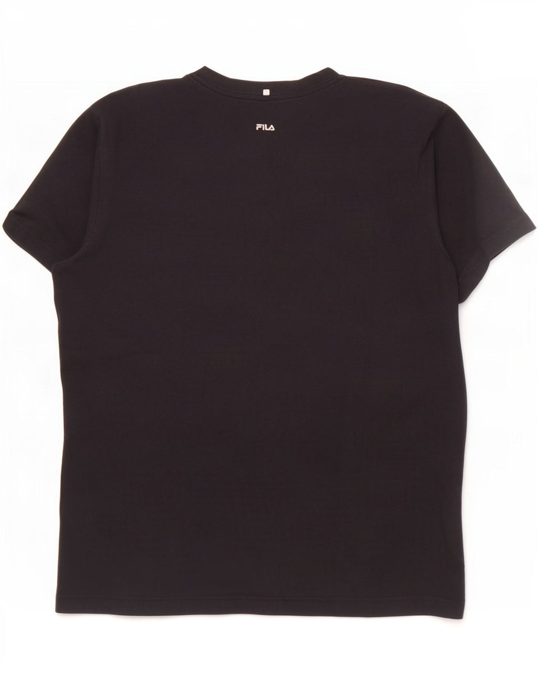 Fila Mens Graphic T-Shirt Top Médio Algodão Preto