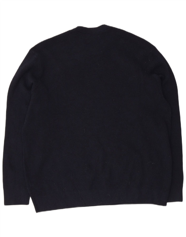 Suéter masculino Marks & Spencer com gola redonda 3XL poliéster azul marinho