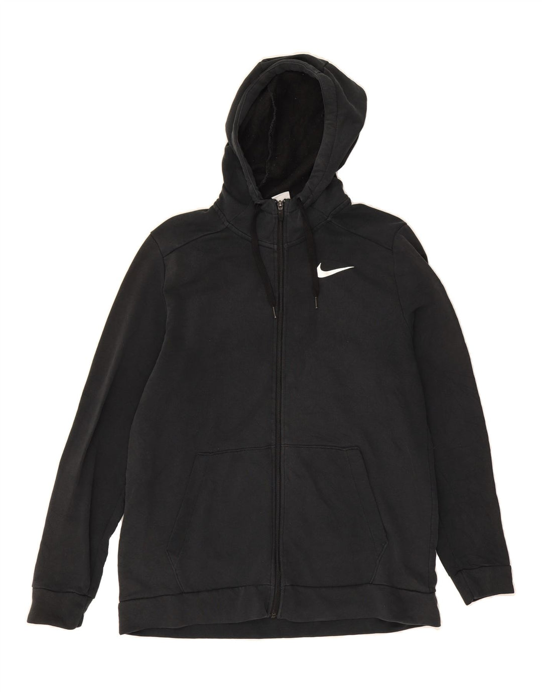NIKE Mens Dri Fit Zip Hoodie Sweater Large Navy Blue Cotton Vintage Nike and Second-Hand Nike from Messina Hembry 