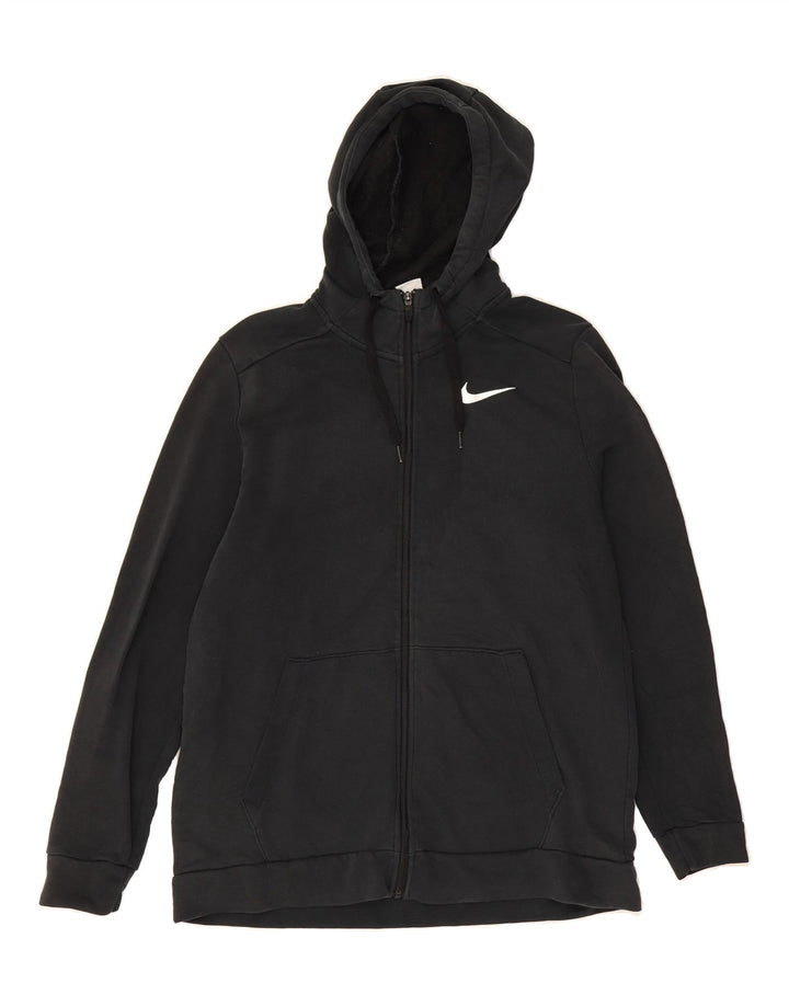 NIKE Mens Dri Fit Zip Hoodie Sweater Large Navy Blue Cotton Vintage Nike and Second-Hand Nike from Messina Hembry 