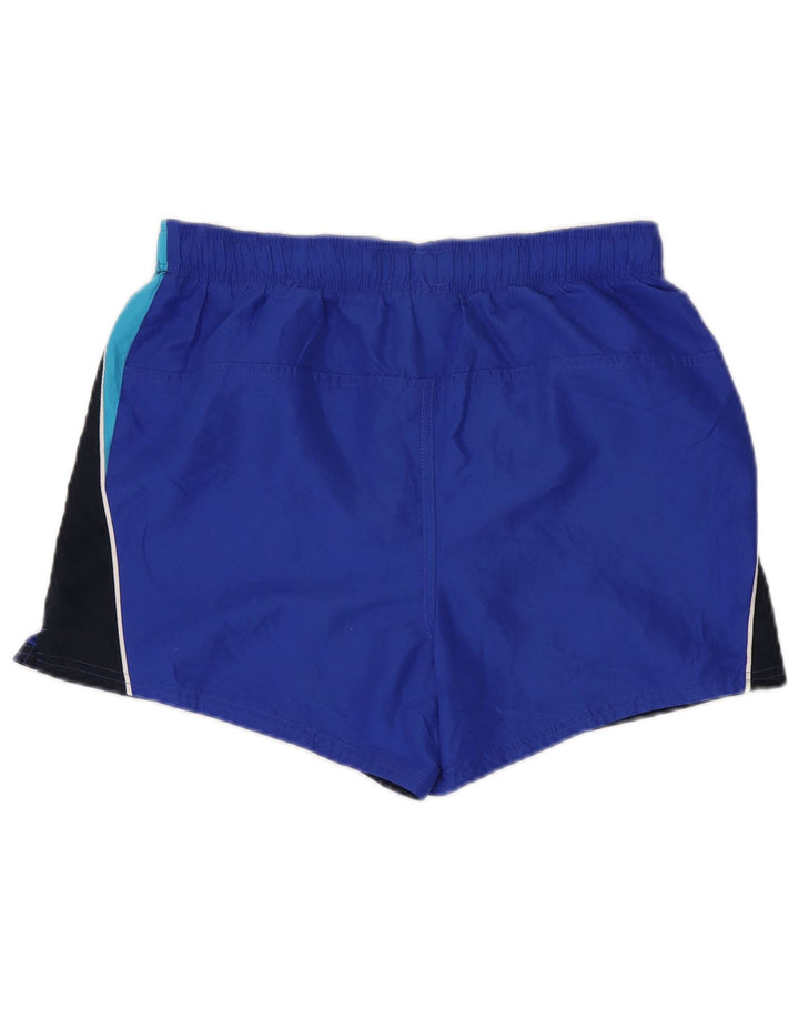 Shorts esportivos masculinos Nike médio azul colorblock poliéster
