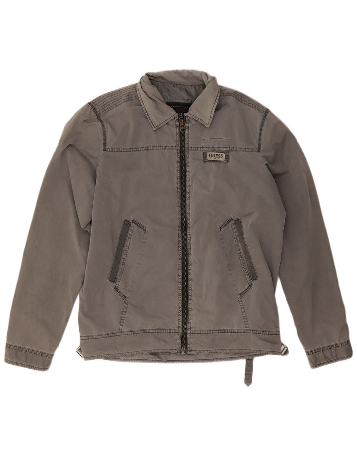 Jaqueta bomber masculina Guess UK 38 poliéster cinza médio