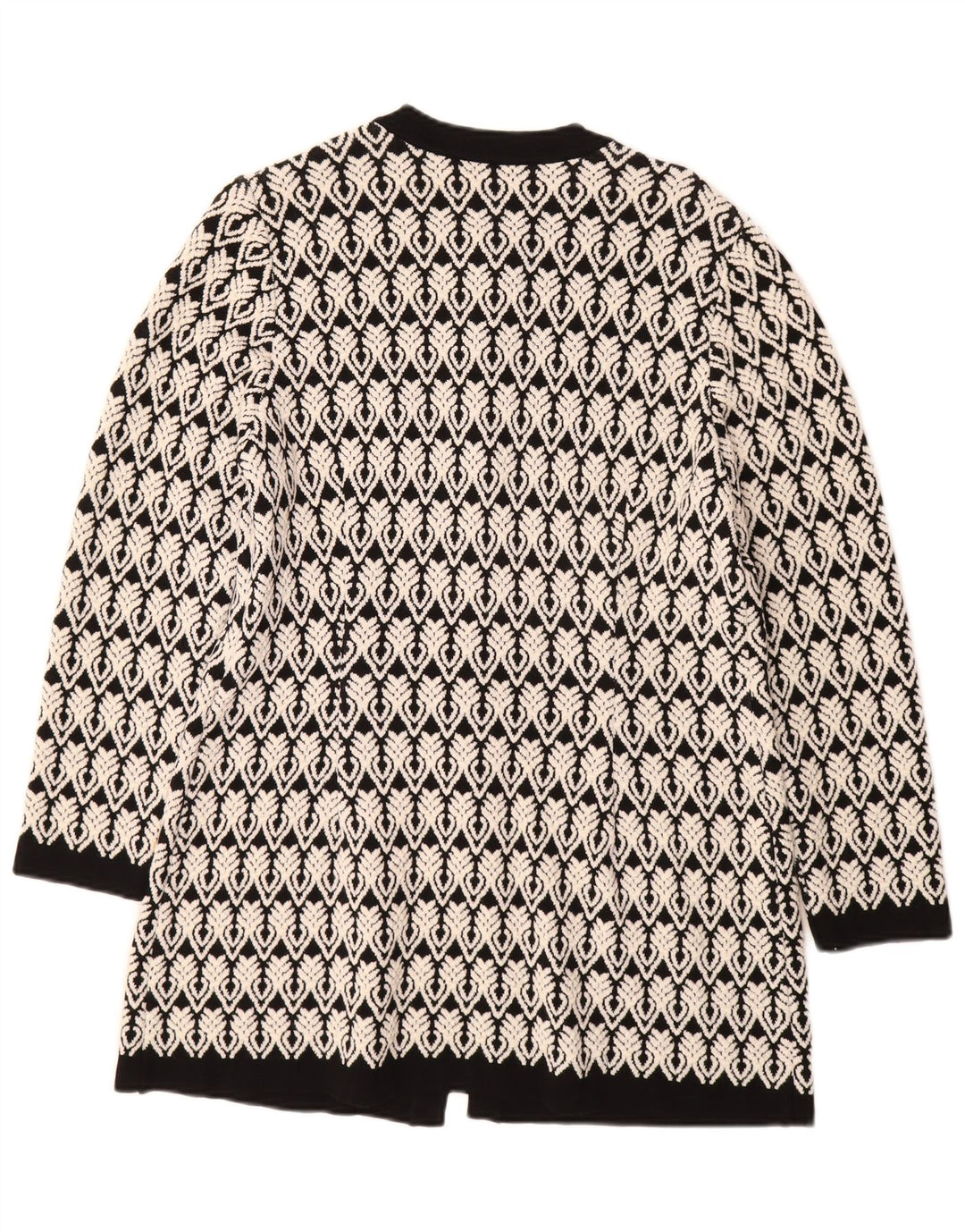 Suéter cardigã feminino STIZZOLI com palangre IT 46 grande branco geométrico