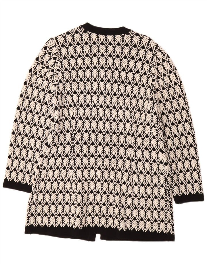 Suéter cardigã feminino STIZZOLI com palangre IT 46 grande branco geométrico