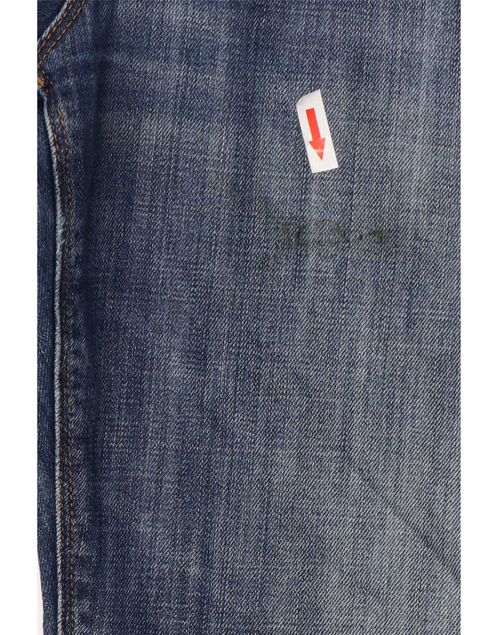 Tommy Hilfiger Calça jeans reta masculina desgastada W32 L32 algodão azul