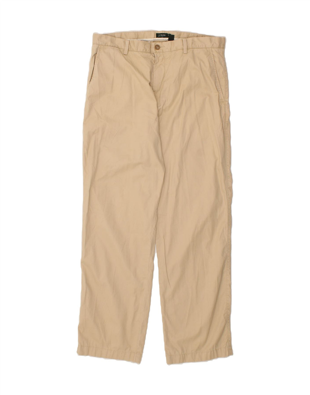 J. CREW Mens Straight Chino Trousers W35 L32 Beige Cotton Vintage J. Crew and Second-Hand J. Crew from Messina Hembry 