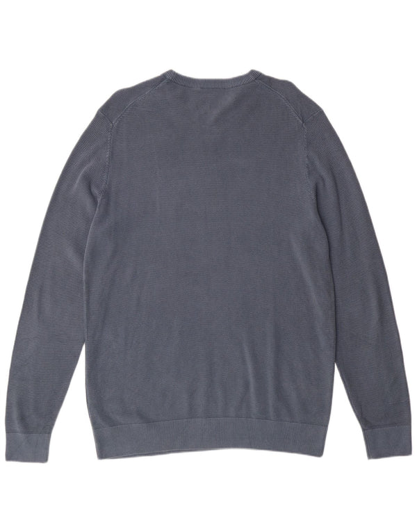 AERONAUTICA MILITARE Suéter masculino com gola redonda XL algodão azul