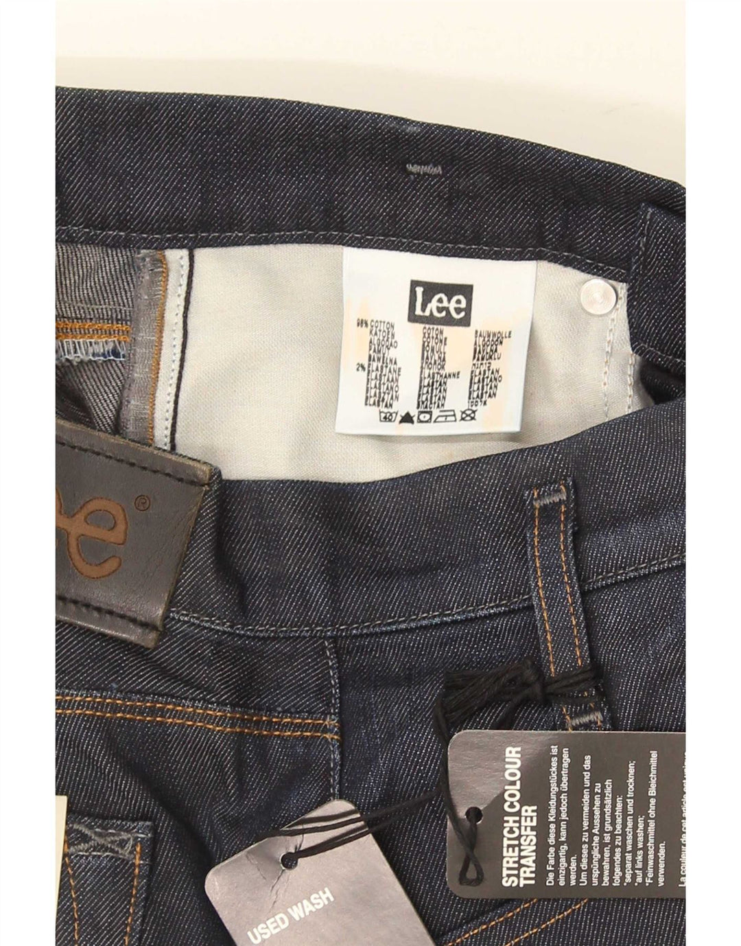 Lee Womens Lynn Slim Jeans W26 L33 Azul Marinho Algodão